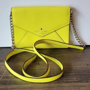 Kate Spade envelope neon yellow Crossbody/Clutch Purse